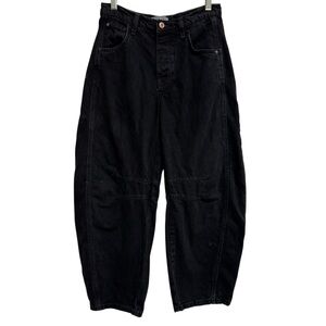 Free People Black Wide Leg Flare Jeans